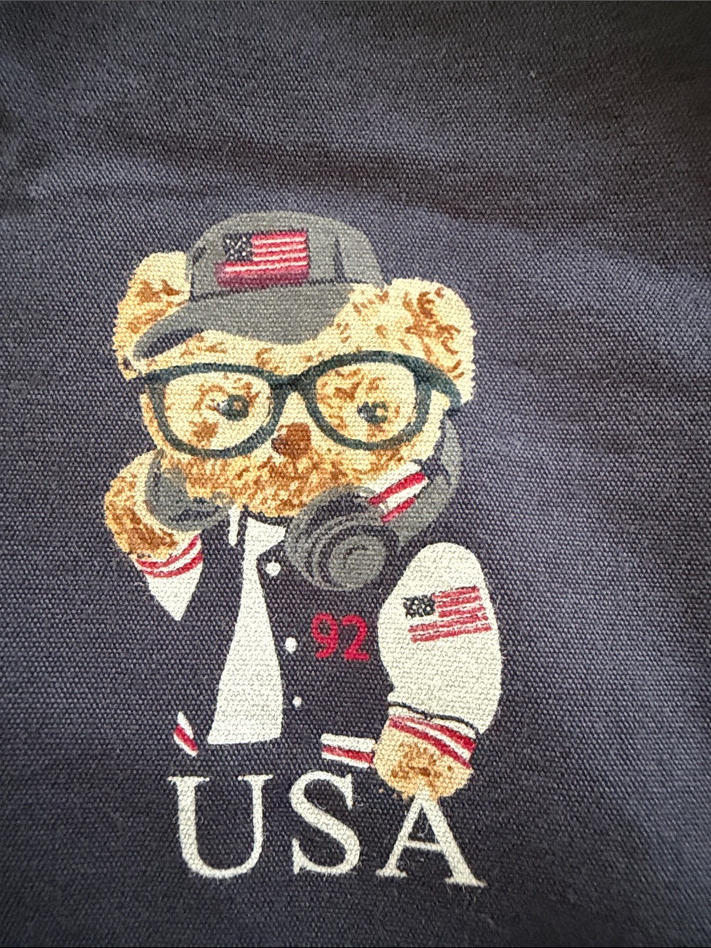 USA Teddy Bear Graphic shorts Navy